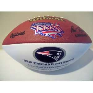 2001 Patriots Super Bowl 36 XXXVI Champions Wilson Commemorative Game 