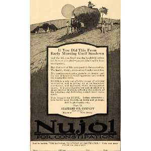1916 Ad Hay Baling Nujol Constipation Standard Oil Co   Original Print 