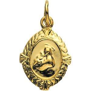  14K Gold St. Anthony Medal with Out Jump Ring Jewelry