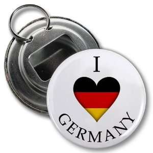 Creative Clam I Heart Germany World Flag 2.25 Inch Button Style Bottle 