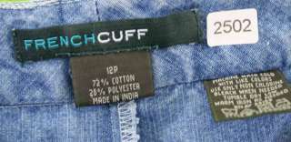 French Cuff sz 12P Petite Womens Blue Jeans Denim Skort Skirt Shorts 