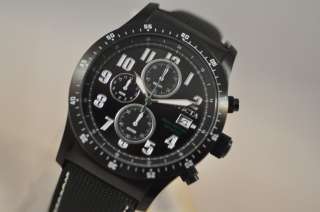 New Mens Invicta 1321 Pilot Chronograph Leather Watch  