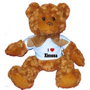  I Love/Heart Ximena Plush Teddy Bear with BLUE T Shirt 