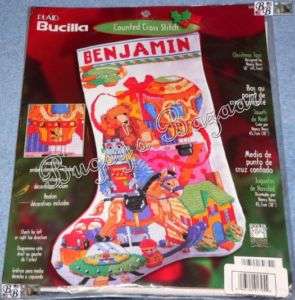 Bucilla CHRISTMAS TOY Stocking Counted Cross Stitch Kit   L/R Chart 