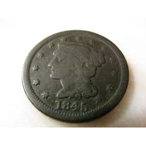  1845 BRAIDED HAIR Cent 