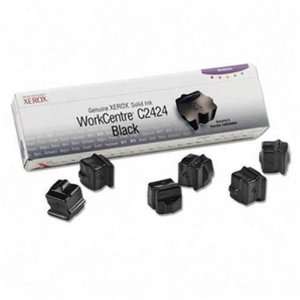  New Solid Black Ink Sticks for Workcentre C2424   6 Pack 