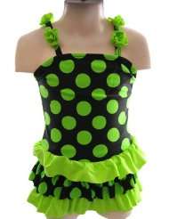 FRANKIE & DAISY Totally Beachin Black and Green Swimsuit 2 Tank By 