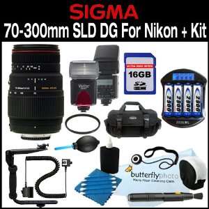 Sigma 70 300mm f/4 5.6 SLD DG Macro Lens with built in motor for Nikon 