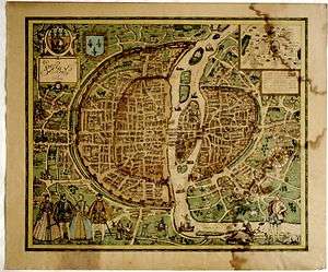 Extraordinary Rare Antique, Original 1564 Large PARIS Poster Map