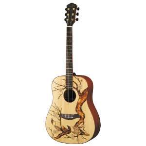  J&D DG ART 4 Acoustic Guitar w/Birds and Flowers Artwork 