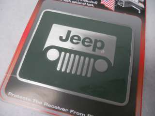 Jeep Logo Green 2 Trailer Hitch Receiver Cover Alfred Hitch Cover 