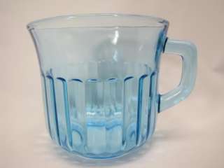 Fortecrisa Mexico Ice Blue Glass Swirl Cup & Saucer  
