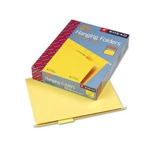 Hanging File Folders, 1/5 Tab, 11 Point Stock, Letter, Yellow, 25/Box