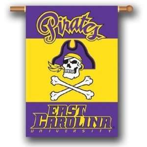 East Carolina Pirates 2 Sided 28 X 40 Banner W/ Pole Sleeve   NCAA