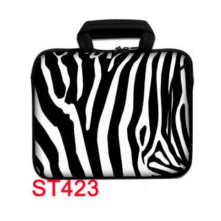 15 15.6 Zebra Laptop Carry Sleeve Bag Case Handle  