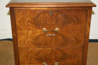 Antique STYLE Jasper 8 walnut vertical file cabinet 2 drawers  