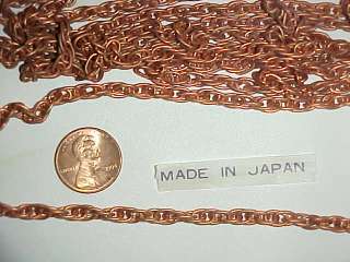 FEET VINTAGE JAPANESE COPPER COATED 5mm. ROPE CHAIN N2  