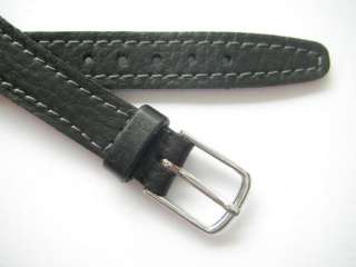 Black Hirsch 60s wirelug watch strap 14 mm  
