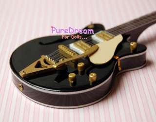 Music Instrument Wood Model Guitar For Barbie Dolls HE009E  