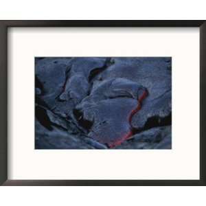  A Close View of Molten Lava from Kilauea Volcano Framed 