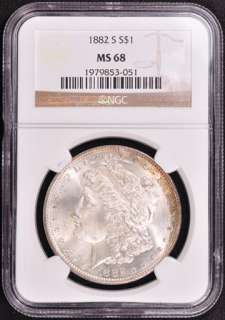 1882 S MORGAN S$1 NGC MS 68  