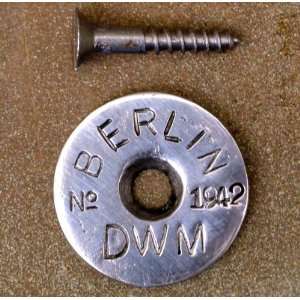 German WWII Rifle Steel Marking Disc