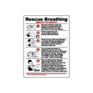  RESCUE BREATHING MOUTH TO MOUTH  Sign   24 x 18