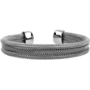  Inox Jewelry 316L Stainless Steel Rounded Mesh Bracelet 