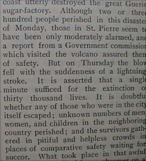 Mount Pelee Volcano 1902 St Pierre Martinique Destroyed  