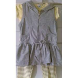  Maggie & Zoe Girls 3 piece Yellow & Gray Outfit Size 4 