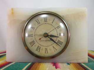 Vintage 1950s Mid Century GE Alabaster Electric Clock  