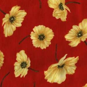 EQ8497 1 Poppies by Exclusively Quilters Fabrics, Red 