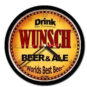  WUNSCH beer and ale cerveza wall clock 