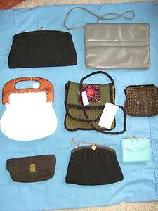   clutch bag evening wallet hippie retro black corde italy 60s +  