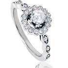 85CT Genuine Round Diamond Cut Engagement Halo Unique Ring 14K White 