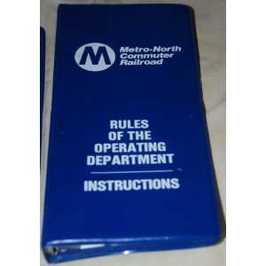  1999 Metro North Rail Road Rules Of The Operating 
