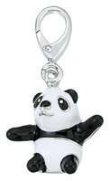 Genuine Zable (TM) Product. 925 Sterling Silver Enamel Panda Clip on 