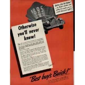  Coupe   Otherwise youll never know  1940 Buick Ad, A4797A