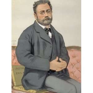 Portrait of French Author Emile Zola at Age 40 from English Periodical 