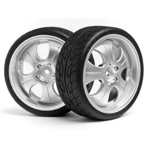    Mounted Super Low Tread Tire, Matte Chrome(4) Toys & Games