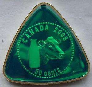 Canada 2008 Cow With Milk Triangle Silver Coin,Proof  
