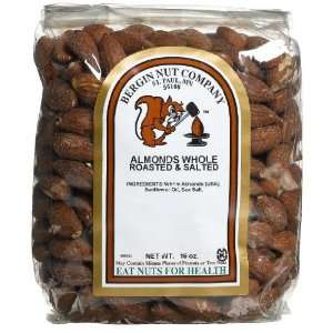 Almonds Whole Roasted & Salted, 16 oz  Grocery & Gourmet 