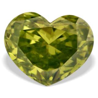 61 ctw LIME YELLOW HEART SHAPE LOOSE REAL DIAMOND  