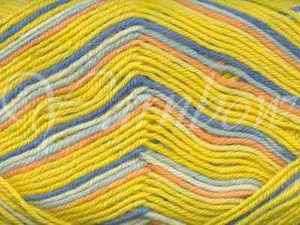   ply #1811 wool yarn  Yellow Blue Peach 4082700679935  