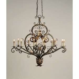  Currey and Company 9372 12 Light Dominion Oval Chandelier 