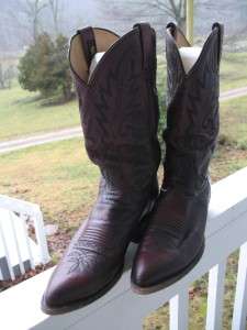   Cordovan Leather Cowboy Boots Size 10.5D Made in USA YEE HAH  
