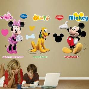  Fathead Mickey, Minnie and Pluto Wall Stickers
