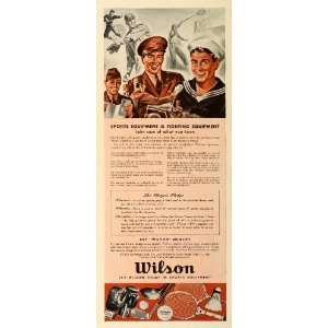  1942 Ad Wilson Sports Goods World War II Sailor Soldier 