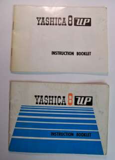 TWO YASHICA 8 UP Camera Instruction Booklets  