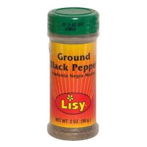 Lisy, Pepper Black Ground, 2 Ounce (12 Grocery & Gourmet Food